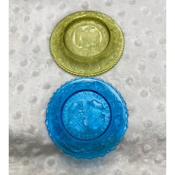 Vintage Lot of (4) Westmoreland 3 1/2" Scalloped Edge Themed Mini Plates - Picture 3 of 9